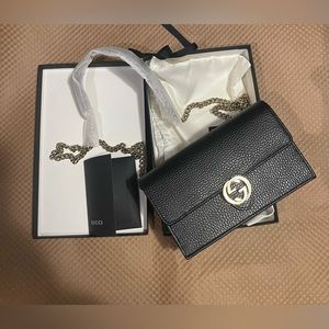 NWT Gucci Interlocking Leather Crossbody Bag